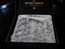 Load image into Gallery viewer, Black Frosted Whispy| Luxury Minky Throw Cover