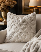 Load image into Gallery viewer, Silver Frosted Emma | Luxury Minky Throw Cover