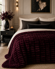 Load image into Gallery viewer, Black Cherry Dolce Milan Minky Blanket