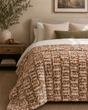 Load image into Gallery viewer, Woodland Cheetah Milan Minky Blanket PREORDER