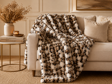 Load image into Gallery viewer, Sand Clouded Leopard Milan Minky Blanket PREORDER