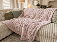 Load image into Gallery viewer, Woodrose Cheetah Milan Minky Blanket