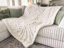 Load image into Gallery viewer, Vanilla Cream Enzo Milan Minky Blanket