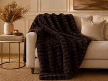 Load image into Gallery viewer, Black Coffee Enzo Milan Minky Blanket PREORDER