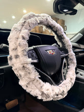 Load image into Gallery viewer, Black Silver Deer Cora Whispy | Luxury Minky Steering Wheel Cover