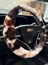 Load image into Gallery viewer, Chocolate Espresso two tone Appaloosa | Luxury Minky Steering Wheel Cover