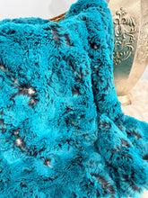 Load image into Gallery viewer, Deep Teal Two Tone Dove Whispy | Luxury Minky Baby Blanket