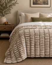 Load image into Gallery viewer, Almond Cream Dolce Milan Minky Blanket
