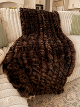 Load image into Gallery viewer, Black Coffee Enzo Milan Minky Blanket

