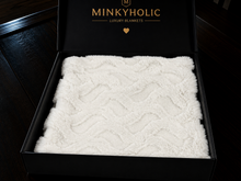 Load image into Gallery viewer, White Sage Frosted Cora | Luxury Minky Throw Cover
