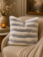 Load image into Gallery viewer, Silver Arctic Chinchilla| Luxury Minky Throw Cover
