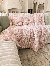 Load image into Gallery viewer, Woodrose Cheetah Milan Minky Blanket
