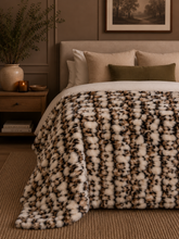 Load image into Gallery viewer, Sand Clouded Leopard Milan Minky Blanket PREORDER
