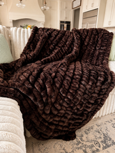 Load image into Gallery viewer, Black Coffee Enzo Milan Minky Blanket

