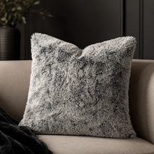 Load image into Gallery viewer, Black Frosted Whispy| Luxury Minky Throw Cover
