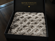 Load image into Gallery viewer, Espresso Frosted Emma | Luxury Minky Throw Cover
