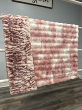 Load image into Gallery viewer, Rosewater Dewberry Tiger Stripe Whispy/Rosewater Sorbet Powderpuff (60x72)
