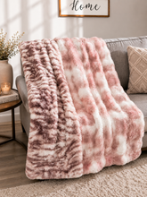 Load image into Gallery viewer, Rosewater Dewberry Tiger Stripe Whispy/Rosewater Sorbet Powderpuff (60x72)
