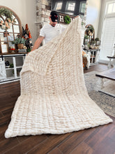 Load image into Gallery viewer, Vanilla Cream Enzo Milan Minky Blanket
