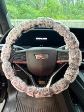 Load image into Gallery viewer, Black Frosted Koala | Luxury Minky Steering Wheel Cover
