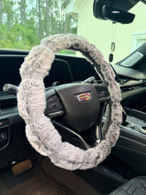 Load image into Gallery viewer, Black Frosted Koala | Luxury Minky Steering Wheel Cover
