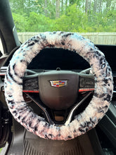 Load image into Gallery viewer, Neon Blue Lynx Kodi | Luxury Minky Steering Wheel Cover
