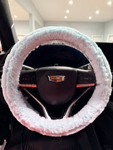 Load image into Gallery viewer, Light Blue Raspberry Whispy | Luxury Minky Steering Wheel Cover
