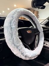 Load image into Gallery viewer, Light Blue Raspberry Whispy | Luxury Minky Steering Wheel Cover
