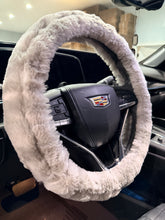 Load image into Gallery viewer, Silver Lining Wild Rabbit | Luxury Minky Steering Wheel Cover

