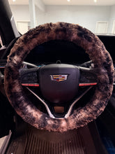 Load image into Gallery viewer, Fig Black Tiger Stripe Whispy| Luxury Minky Steering Wheel Cover
