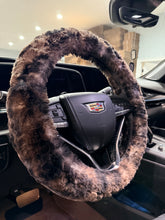 Load image into Gallery viewer, Fig Black Tiger Stripe Whispy| Luxury Minky Steering Wheel Cover
