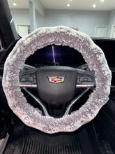 Load image into Gallery viewer, Alloy Frosted Powderpuff | Luxury Minky Steering Wheel Cover
