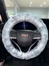 Load image into Gallery viewer, Mist Tonal Hudson | Luxury Minky Steering Wheel Cover
