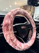Load image into Gallery viewer, Rosewater Dewberry Tiger Stripe Whispy| Luxury Minky Steering Wheel Cover
