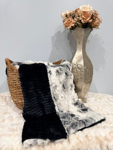 Load image into Gallery viewer, Black Silver Appaloosa Emma Whispy x Black Oceana| Luxury Minky Baby Blanket
