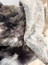 Load image into Gallery viewer, Moonstone Black Tye Dye Hudson x Seamoss Frosted Whispy | Luxury Minky Baby Blanket
