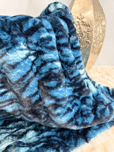 Load image into Gallery viewer, Ocean Rain Tiger Stripe Whispy | Luxury Minky Baby Blanket
