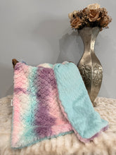 Load image into Gallery viewer, Mermaid Tye Dye Modo x Seaglass Avery | Luxury Minky Baby Blanket
