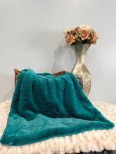 Load image into Gallery viewer, Deep Teal Joey | Luxury Minky Baby Blanket
