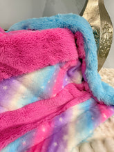 Load image into Gallery viewer, Starry Night Strip | Luxury Minky Strip Baby Blanket
