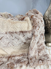 Load image into Gallery viewer, Fawn Emma x Quinn Strip | Luxury Minky Strip Baby Blanket
