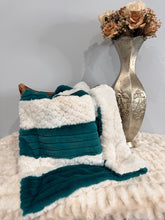 Load image into Gallery viewer, Deep Teal Joey x Modo Strip | Luxury Minky Strip Baby Blanket
