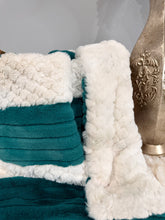 Load image into Gallery viewer, Deep Teal Joey x Modo Strip | Luxury Minky Strip Baby Blanket
