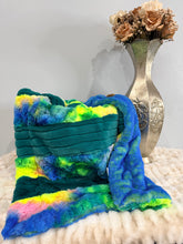 Load image into Gallery viewer, Deep Teal Joey Strip | Luxury Minky Strip Baby Blanket
