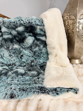 Load image into Gallery viewer, Rain Dove Strip | Luxury Minky Strip Baby Blanket
